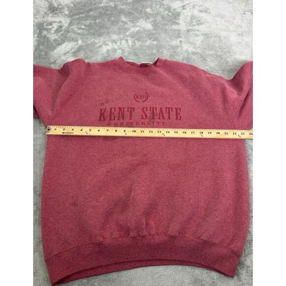 Vintage 90s Kent State University Sweatshirt Men's Size Large Red - Picture 5 of 8